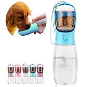 AVELORA Bouteille d'eau Portable pour Chien, Bouteille d'eau Portable avec récipient de Nourriture, Distributeur d'eau Portable d'extérieur pour Chat, Chiot, Animaux de Compagnie pour la Marche, la