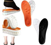 Avelori StepRelax Semelles confortables Avelori StepRelax, semelles orthopédiques, pour homme et femme, semelle intérieure 4D, technologie Cloud 4D, semelles intérieures super douces (orange, noir, 43