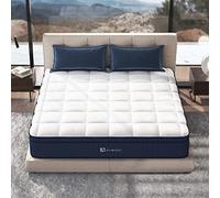 Avenco Matelas 140×200 h2, Épaisseur 25 cm, Matelas Latex 3 Zones de Soutien, Matelas à Ressorts Ensachés, Mousse à Mémoire en Fibre de Bambou, Luxueux Matelas en Tissu Tencel Respirant, Soutien Ferme