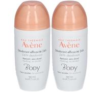 Avène BODY Déodorant efficacité 24h Sans alcool Rouleau 2x50 ml