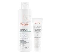 Avène Cicalfate+ Gel Nettoyant Assainissant Visage et Corps 200ml + Crème Réparatrice Protectrice 100ml