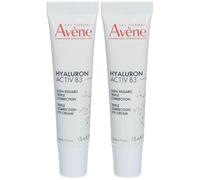 AVÈNE Hyaluron Activ B3 soin Regard triple correction - Soin anti-âge anti-rides au niacinamide Crème Pour La Peau 2x15 ml
