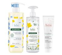 Avène Klorane Routine Bébé Cicalfate Peaux sensibles Abimées Irritées