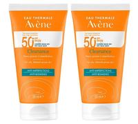 Avène Solaire - Cleanance SPF50+ UVB UVA Lumière Bleue HEV Crème Protection 2x50 ml