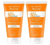 Avène Solaire - Crème Sans Parfum SPF50+ UVB UVA Lumière Bleue HEV Protection 2x50 ml