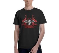 Avenged Metal Band T-Shirt Homme 100% Coton à Manches Courtes avec Logo Deathbat et Motif Rock Vintage, idéal pour Les Fans Large