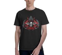 Avenged Metal Band T-Shirt Homme 100% Coton à Manches Courtes avec Logo Deathbat et Motif Rock Vintage, idéal pour Les Fans Large