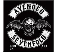 Avenged Sevenfold - Aimant pour réfrigérateur, logo RO7029 (taille unique) (Noir/Blanc)