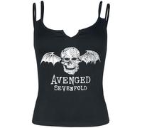 Avenged Sevenfold Deathbat Femme Top Noir L 95% Viscose, 5% Élasthanne Regular/Coupe Standard