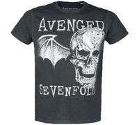 Avenged Sevenfold Deathbat Homme T-Shirt Manches Courtes Noir M 100% Coton Regular/Coupe Standard