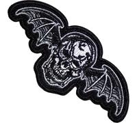Avenged Sevenfold - Découpe - Ecusson thermocollant "Deathbat" RO13613 (Taille unique) (Noir/Blanc)