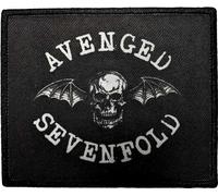 Avenged Sevenfold - imprimé - Patch "Death Bat" à coudre RO11979 (taille unique) (Noir/Blanc)