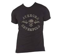 Avenged Sevenfold T Shirt Classic Deathbat Hi-Build Nouveau Officiel Unisex Noir Size S