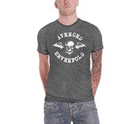 Avenged Sevenfold T Shirt Deathbat Band Logo Officiel Charcoal Gris Burn Out Size XL