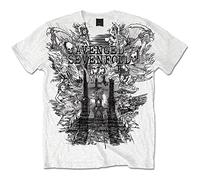 Avenged Sevenfold - T-Shirt # M White Unisex # Land of Cain [Import]