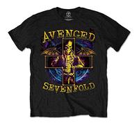 Avenged Sevenfold Stellar T-Shirt, Noir-Noir, Large Homme