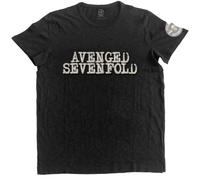 Avenged Sevenfold - T-Shirt # S Black Unisex # Logo & Death Bat [Import]