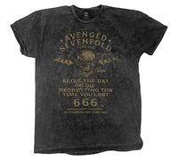 Avenged Sevenfold T Shirt Seize The Day Band Logo Officiel Unisex Dip Dye Noir