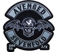 Avenged Sevenfold - Tête de mort chauve-souris - Ecusson thermocollant encolure RO13670 (Taille unique) (Noir/Blanc)