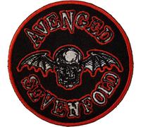 Avenged Sevenfold - Totenkopf Fledermaus - Ecusson thermocollant, tissu tissé RO12860 (taille unique) (Noir/Orange/Blanc)