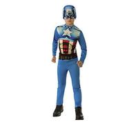 Rubies Costume de Captain America pour garçons et Filles avec Masque, Costume Basique, Licence Officielle Marvel pour Carnaval, Anniversaire et fêtes