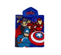 Serviette poncho à capuche officielle Disney Marvel Avengers | Super doux au toucher, Captain America, Iron Man, Thor | Peignoir de bain à langer parfait pour la maison, le bain et la plage,