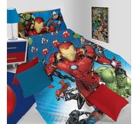 Avengers Couvre-lit matelassé pour lit Simple Printemps Disney, Couette printanière, lit Simple, Couvre-lit mi-Saison tapissé, 100% Microfibre, Produit Officiel Disney Marvel