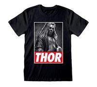 Avengers Endgame Thor Photo Adults Black T-Shirt - Large