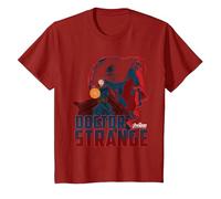 Avengers Infinity War Doctor Strange Character T-Shirt, Enfant, Canneberge, 10 Ans