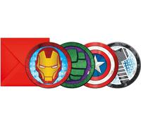Avengers - Invitations "Mighty" pack de 6 - Papier, carton SG31200 (taille unique) (Coloré)