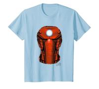 Avengers Iron Man Chest Burst T-Shirt, Enfant, Bleu Céleste, 3 Ans