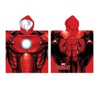 Avengers Iron Man Poncho Microfibre 55x110 Cm Rouge Multicolore