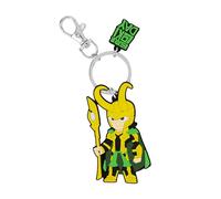 Avengers Loki Cartoon Porte-clés en silicone vert et jaune GH00334RL.PH, Vert et jaune., Taille unique, Dessin animé