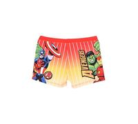 Avengers Maillot de bain Boxer pour enfants et garçons, personnages Marvel Captain America Hulk Iron Man, rouge, 8 ans