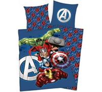 AVENGERS-MARVEL-DISNEY-HOUSSE DE COUETTE-PARURE DE LIT 140X200 CM+TAIE 63X63 CM.