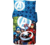 AVENGERS-MARVEL-DISNEY- PARURE DE LIT- HOUSSE DE COUETTE 140X200 CM + TAIE - 63X63 CM-NEUF-COTON.