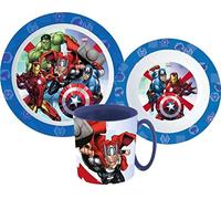 Avengers Marvel Ensemble de vaisselle pour enfant avec assiette, bol M et tasse