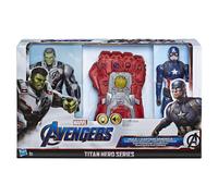 Avengers Movie Marvel Avengers: Endgame Gant Électronique Et Figurines 30 Cm Hulk Et Captain America