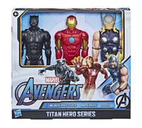 AVENGERS MOVIE Marvel Avengers Titan Hero Series Pack de 3 Black Panther Thor Iron Man