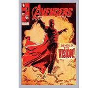 Avengers - Poster - Age Of Ultron - Behold The Vision + cadre amovible, Shinsuke® Maxi MDF argenté, vitre acrylique