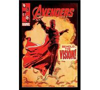 Avengers - Poster - Age Of Ultron - Behold The Vision + cadre amovible, Shinsuke® Maxi MDF noir, vitre acrylique