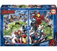 Educa - 2x100 Avengers | 2 Puzzles réglés avec 100 pièces | Mesure : 40 x 28 cm | Composé de Grandes pièces Parfaitement finies| Recommandé de 6 Ans (19679)