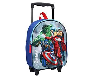 Avengers Save The Day - Sac à roulettes 3D - avec Une Belle Image en Trois Dimensions - Idéal pour Un W leu, Cartable, Bleu, Taille Unique, Cartable