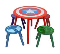 Marvel Avengers Ensemble Table et Tabouret pour 4 Personnes, Peut Supporter Jusqu’à 30 kg par Tabouret, Parfait pour Les Jeux et Les activités - Petit, Multicolore