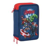 Avengers - Trousse Scolaire avec 37 Outils Inclus, Trousse pour Enfant, idéale pour Enfants de 5 à 14 Ans, Confortable et Polyvalente, qualité et résistance, 12,5 x 5,5 x 19,5 cm
