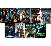 Avengers Ultimate Marvel Comic Heroes All 9 Movies DVD Complete Collection - Iron Man 1, Iron Man 2, Iron Man 3, Captain America : The First Avenger, Captain America: Winter Soldier, Thor 1, Thor 2: The Dark World, Hulk (Eric Bana), Incredible Hulk (Edward Norton) Extras by Robert Downey Jr
