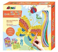 Avenir- Kit de Quilling créatif pour Enfant Papier et Outils, CH201743, Motif Papillons, Centre