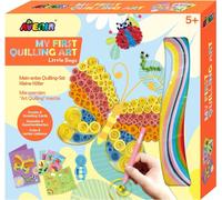 Avenir 6301744 Set Quilling, motif papillon, set de bricolage pour enfants, set créatif, papier et outils inclus