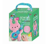 Avenir 6301815 Kit de couture DIY Lapin à coudre avec guitare, capitaine, kit de bricolage pour enfants, kit créatif à partir de 6 ans