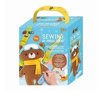 Avenir 6301816 DIY Kit de Couture Ours avec Snowboard, Cou Animal, Kit de Loisirs Créatifs pour Enfants à partir de 6 ans
